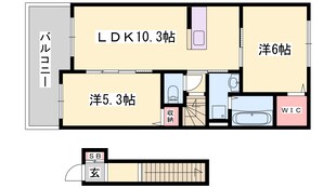 英賀保駅 徒歩23分 2階の物件間取画像